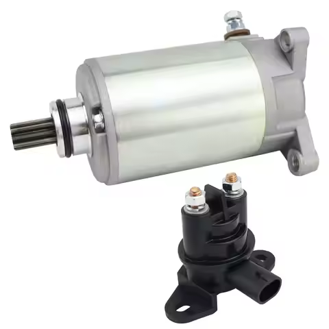 Starter Motor & Solenoid Relay for Can-Am UTV Commander Max 800R 2016-2020, 420-684-566 420-684-560 