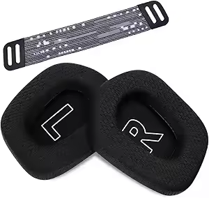 Replacement ear cushions for Logitech G733 G535 G335 Lightspeed wireless gaming headsets, featuring 