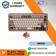 Flexi Tech Akko MU02 Mountain Seclusion Walnut Wooden Case Mechanical Keyboard - Akko Rosewood