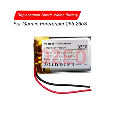 Replacement Sports Watch Battery For Garmin Forerunner 265 265S 245mAh