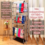 NINE BOX HANGING HIJAB RACK HANGING HIJAB RACK HANGING HIJAB RACK HANGING HIJAB RACK ANTI-DUST