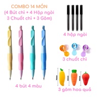 COMBO DOLPHIN PENCIL LANTU WRITING PRACTICE NIB 2.0MM 2B. WITH LOCATION, HELPING YOUR BABY HOLDING T