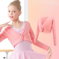 Girls Dance Coat Ballet Wrap Gymnastics Girls Ballet Dance Leotard Sweater Long Sleeve Tops