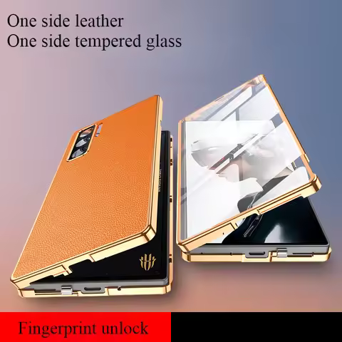 Case For Redmagic 10 9 Pro Pro+ 360 Full Tempered Glass Leather Cover For Red Magic 10 Pro Double Si