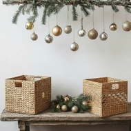 Foldable water hyacinth basket