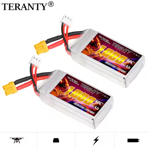 RC FPV Racing Drone Battery 2S 7.4V TREANTY 1000mAh LiPo Battery For RC Quadcopter Helicopter Spare 