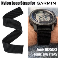 26mm 22mm UltraFit Nylon Loop Strap for Garmin Fenix 6x Fenix 5x Watchband Lightweight Sport Hook Wo