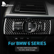 Carbon Fiber Sticker For BMW 6 Series M6 F12 F13 2011-2018 F06  M Sport Car Headlight Switch Cover H