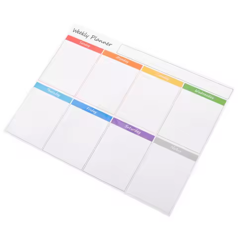 Magnetic Dry Erase Board Magnetic Planner Weekly Calendar Refrigerator Schedule Board Fridge Erasabl