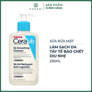 Sữa Rửa Mặt CeraVe Làm Sạch & Tẩy Tế Bào Chết Dịu Nhẹ 236ml SA Smoothing Cleanser Hasaki Sản Phẩm Ch
