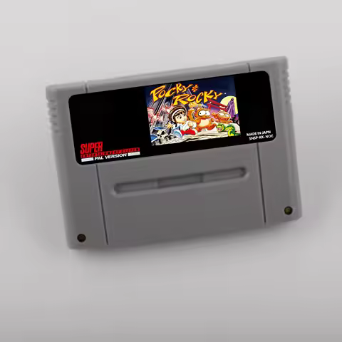 Pocky&Rocky 1 2 Link 018 for SNES 16-Bit Game Cartridge USA/EUR Video Game Console 19 pcs Games For 