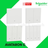 Schneider Avataron C Switches 1 Gang/2 Gang/3 Gang/4 Gang (1 Way & 2 Way) - WHITE