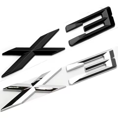 3D ABS Black Chrome Car Letters Rear Trunk Badge X3 Logo For BMW X3 F25 Sticker Emblem X3 E83 F25 G0