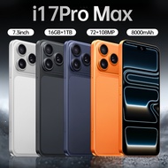 I17 Pro 5G  7.3inch Max Smartphone 16GB+1TB 8000mAh Cellphone Android 15 video Video Recorder Androi