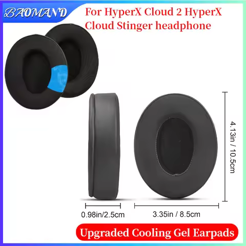 Cooling Gel sponge Ear Pads for HyperX Cloud 2 HyperX Cloud Stinger Headphones replacement earmuff e