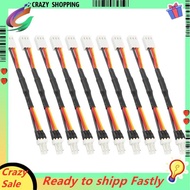 10PCS 3PIN Reduce PC Fan Speed Noise Extension Resistor Cable Wire 3 Pin Male to Female Connector fo