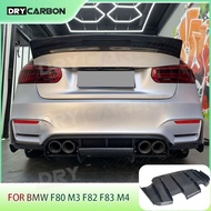 On sale Carbon Fiber Rear Diffuser Bumper Plate for BMW F80 M3 F82 F83 M4 2014-2020 Rear Bumper Diff