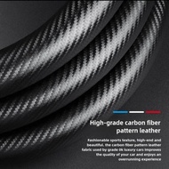 Premium Carbon Leather Car Steering Wheel Cover with Mitsubishi Pajero Sport Eclipse Cross Car Logo 