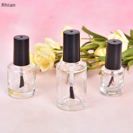 [Rhian] 1Pcs 5/10/15ml Empty Glass Nail Polish Bottle With Brush Nail Oil Glass Bottle COD