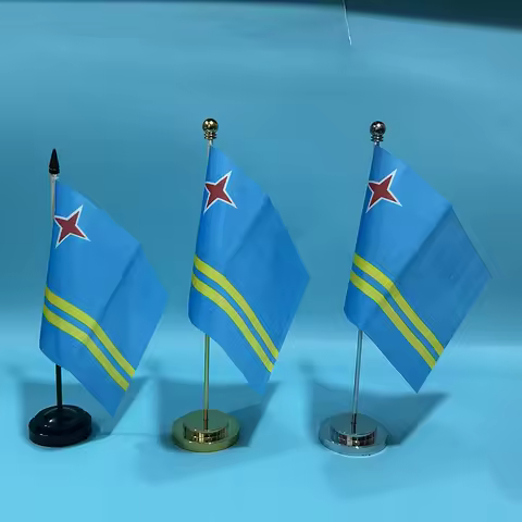 Office Desk Flag of Aruba Flag 14x21cm Table Flag Aruba National Banner Desk Ornaments Flags