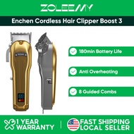 Enchen Hair Trimmer Boost 3 Professional Cordless Hair Clipper LED Display Hair Cutting Machine Barb
