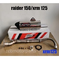 ♞,♘【Local-Ship】Apido Pipe for  Raider 150 carb &amp; Xrm 125/RS125carb/fi / XRM 110 carb (chrome/black)