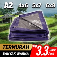 A2 Plastic Tarpaulin Size 4x6 5x7 6x8 Premium Price Rp. 3,300/m Brand Cap Gunung Waterproof 85 Gsm (