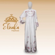 Gamis Premium Elnaka White Sakura 004
