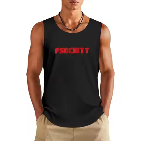 Fsociety (Mr. Robot) Tank Top gym t shirt men sleeveless man shirts tops T-shirt men