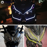 HUAIHAO 4Pcs Motorcycle Front Head Body Strip Style Stickers Reflective Pull Flower Waterproof Decal