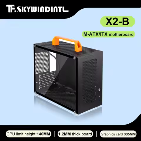 M-ATX Portable Computer Case ITX MATX Power Supply Support Type-C Desktop MINI Small Gaming Chassis