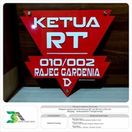 Papan nama akrilik ketua RT plang nama ketua RT nomor rumah akrilik