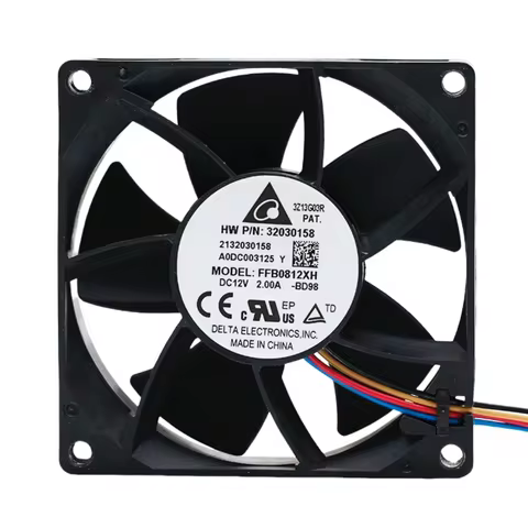 FFB0812XH 80mm Fan 12V 2.0A 9000RPM 92.7CFM High Speed Axial Cooling Fan 80x80x25mm 8025 Forced Pres