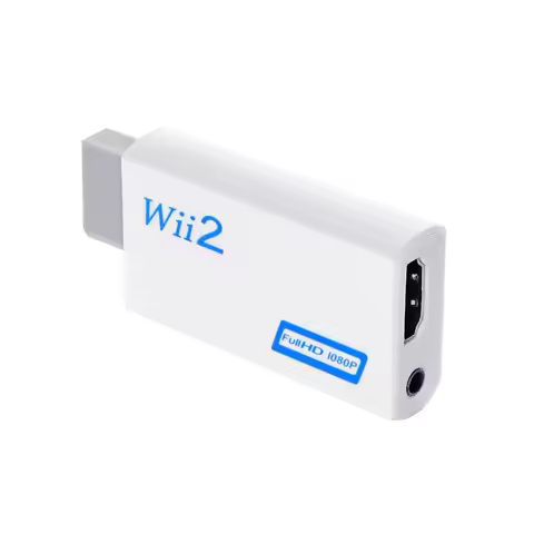 Full HD 1080P Wii to HDMI-compatible Converter Adapter Wii2HDMI-compatible Converter 3.5mm Audio for