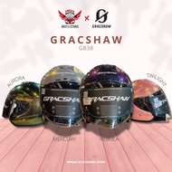 Gracshaw Helmet G838 Gaizer 2 New Upgrade Open Face Helmet Single Visor Motor Topi Keledar Helmet 头盔