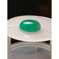 BATU ZAMRUD COLOMBIA ASLI 9.10 CT Natural  Green Emerald Gemstone Cabochon Cut+ IKAT CINCIN