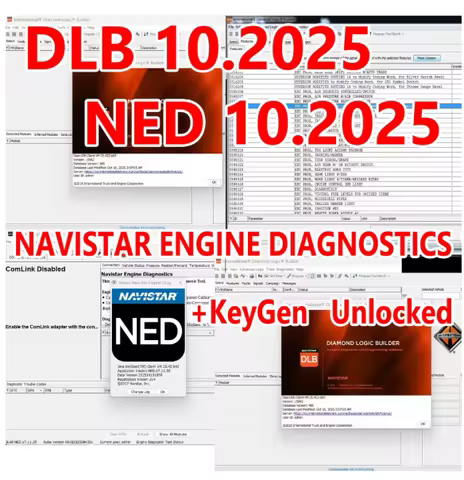 10.2025 Lastest NEDS and DLB Navistar Engine Diagnostics Diamond Logic Builder DataBase with Unlimit