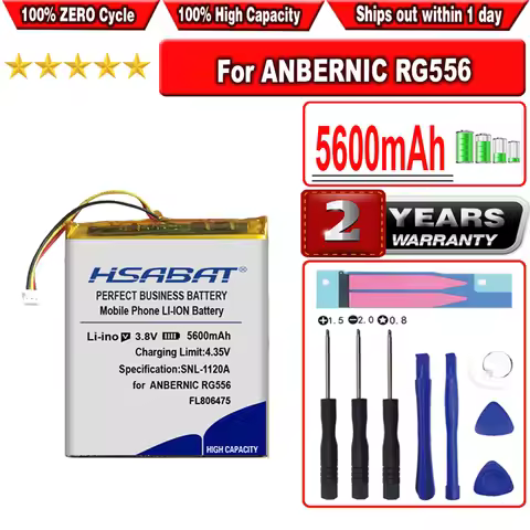 Battery for Anbernic Win600 RG351P RG405V RG405M RG405 RG35XX RG353V RG350 RG353M RG40XXV RG556 RG55
