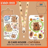 (N017) ID Card Holder Capybara YoyoTALI Capybara Yoyo Nametag/ Yoyo Card Holder/ Cute Animal/ Card H