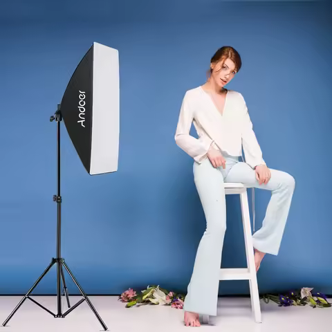 Andoer Studio Photography Light kit Softbox Lighting Set with 85W 2800K-5700K Bi-color Temperature L