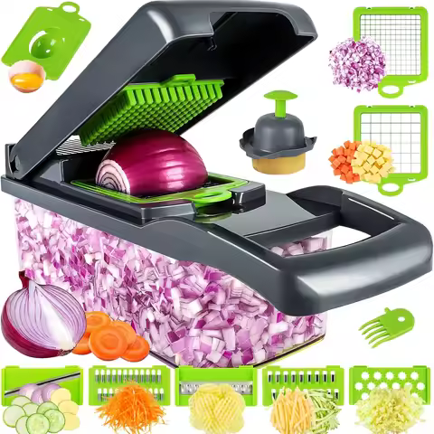 16-in-1 Vegetable Chopper, Professional Onion Chopper, Multifunctional Food Chopper, Kitchen Vegetab