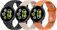 3 Pack Silicone Bands Compatible with Garmin Vivoactive 5/ Vivoactive 3/ Garmin Venu 2 Plus/ Venu Sq/ Venu Watch Bands Women Men, 20mm Soft Silicone Sport Replacement Strap for Garmin Vivomove HR,