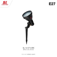 SL LIGHTING | Exterior Spotlight โคมไฟปักดิน หน้าเรียบ สีดำ ขั้ว E27 PAR38 รุ่น SL-12-5712/BK