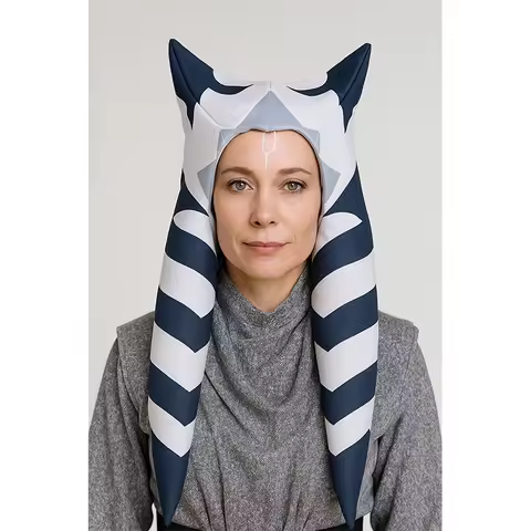 Ahsoka Tano Cosplay Costume Hat SW Ahsoka Women Halloween Carnival Headgear Star Ahsoka Battle Hat I
