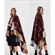 【In stock】170*135cm Luxury Plaid Cashmere Wool Blend Blanket Throw Bedspread Wraps Shawls Scarf For Sofa Plane Office Travel DAR2