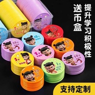 Moton Nezha Reward Token Children's Point Card Student Point Coin Plastic Encouragement Coin Small D