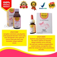 Apialys Drops 10 ml Syrup 100 ml Original Multivitamin Vitamin Anak Tumbuh Kembang Suplemen Obat Pan