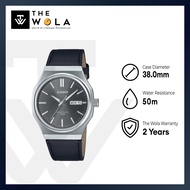 (2 Years Warranty) Casio MTP-E735L-8AV Men Analog Watch Black Leather Band