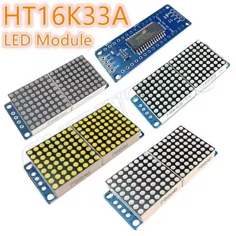 8x16 Led I2C Dot Matrix Module 8*16 788AS/AB/AW/AG/AGG 5 Color HT16K33/HT16K33A SOP20 SOP24 SOP28 fo