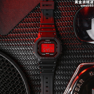 【好康】小方塊太陽能電波限量血鶴紅方表手錶男gw-b5600ar-1pr